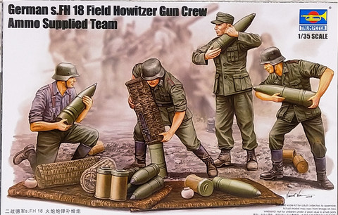 German s.FH 18 Field Howitzer Gun Crew Ammo Supplied Team, 1:35 (pidemmällä toimitusajalla)