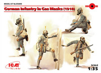German Infantry in Gas Masks (1918), 1:35
