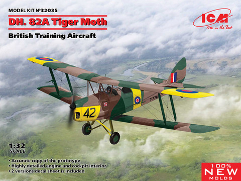 D.H. 82A Tiger Moth, British Training Aircraft, 1:32 (Pidemmällä toimitusajalla)