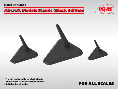 Aircraft Model Stands (Black Edition), eri kokoja (Pidemmällä Toimitusajalla)