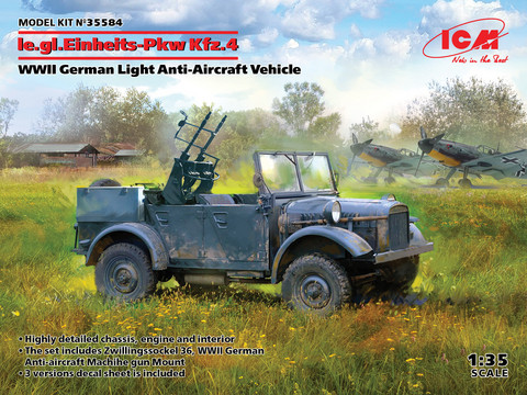 le.gl.Einheitz-Pkw Kfz.4, 1:35 (Pidemmällä Toimitusajalla)