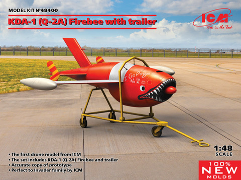 KDA-1 (Q-2A) Firebee with trailer, 1:48 (Pidemmällä toimitusajalla)