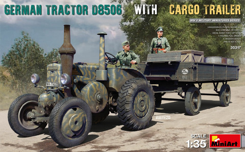 German Tractor D8506 with Cargo Trailer, 1:35 (Pidemmällä Toimitusajalla)