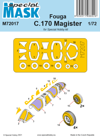 Fouga C.170 Magister Masks, 1:72