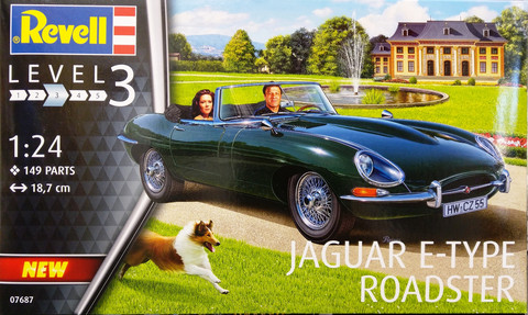 Jaguar E-Type Roadster, 1:24 (pidemmällä toimitusajalla)