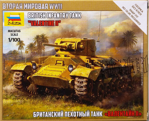 British Infantry Tank Valentine II, 1:100