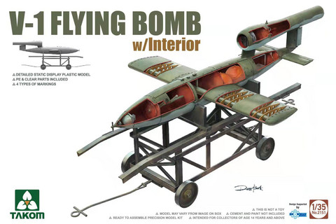 ENNAKKOTILAUS V-1 Flying Bomb W/ Interior, 1:35