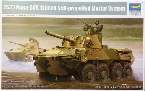 2S23 Nona-SVK 120mm Self-propelled Mortar System, 1:35 (pidemmällä toimitusajalla)