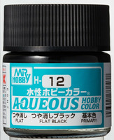 Mr.Hobby, Aqueous, Flat Black 10ml
