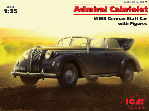Admiral Cabriolet WWII German Staff Car with Figures, 1:35 (pidemmällä toimitusajalla)