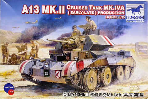 A13 Mk.II Cruiser Tank Mk.IVA (early/late) Production 1:35 (pidemmällä toimitusajalla)