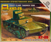 Soviet Flame Thrower Tank KHT-26 1:100