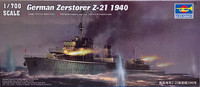 German Zerstorer Z-21 1940 1:700 (pidemmällä toimitusajalla)
