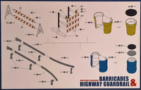 Barricades & Highway Guardrail, 1:35