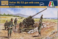 Italian 90/53 Gun with Crew, 1:72