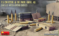 7,5cm Pzgr. & Gr.Patr. Kw.K 40 Shells with Ammo Boxes, 1:35 (pidemmällä toimitusajalla)