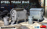 Steel Trash Bins, 1:35