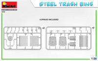 Steel Trash Bins, 1:35