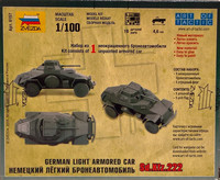 German Light Armored Car Sd.Kfz.222, 1:100