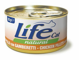 LifeCat Kana (kananrintafile) & Katkarapu 24x85g