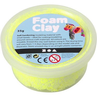 Foam Clay® Helmimassa, neonkeltainen, 35g