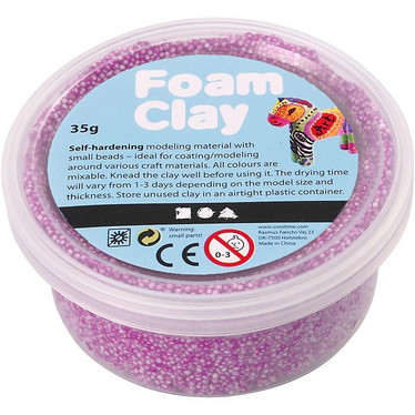 Foam Clay® Helmimassa, neonlila, 35g