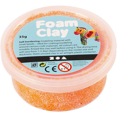 Foam Clay® Helmimassa, neonoranssi, 35g
