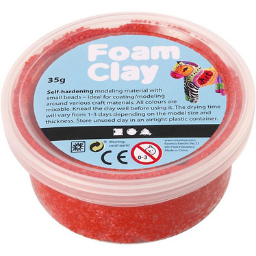 Foam Clay® Helmimassa, punainen, 35g