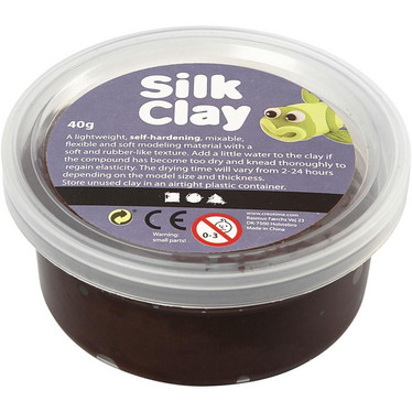 Silk Clay® silkkimassa, ruskea, 40g
