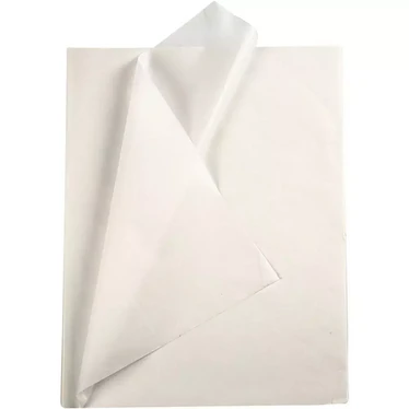 Silkkipaperi, 50x70cm, 14g, Valkoinen, 10 ark/pkk