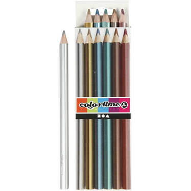 Colortime-värikynät, 3mm, metallic-värit, 6kpl/pkk
