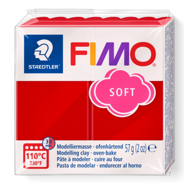 FIMO® Soft, joulunpunainen 2.