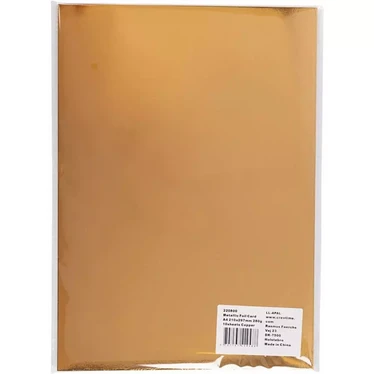 Metallikartonki, A4, 280g, Kupari, 10 ark/pkk