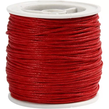 Puuvillanyöri, paksuus 1mm, punainen, 40m/ 1rll
