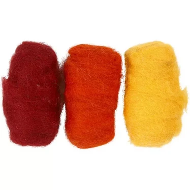 Karstattu villa, keltainen/punainen/terrakotta, 3x10g/pkk