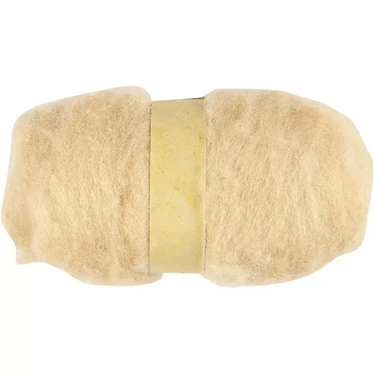 Karstattu villa, vaalea puuteri, 100g/kerä