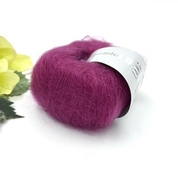 Lang Mohair Luxe Tumma Roosa