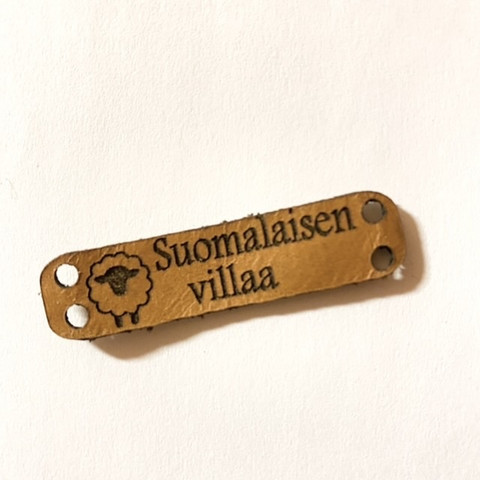Nahkamerkki Suomalaisen lampaan villaa
