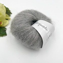 Lang Mohair Luxe Helmenharmaa