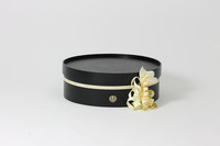 Graduation cap box with lyre, Black