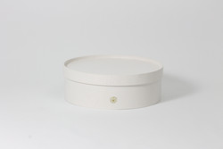 Graduation cap box with lyre, White