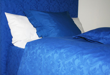 Sängynpäätyhuppu | Jacquard sininen
