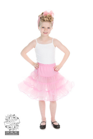 Kids Petticoat in Pink, lasten tyllialushame