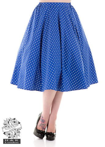 Blue White Small Dot Skirt, kellohame (S-koko)