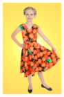 Royal Ann Cherry Dress In Black, lasten kellomekko