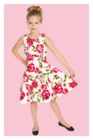 Sweet Rose Swing Dress in Kids, lasten ruusumekko