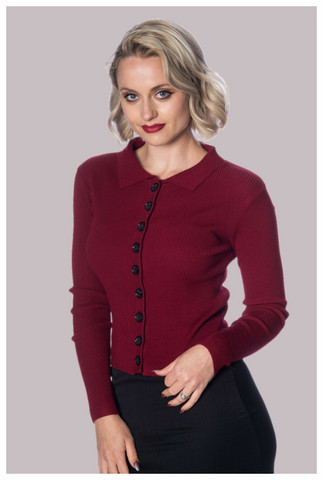 Rochelle Rib Collar Cardigan, neuletakki
