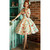 Darlene Green Floral Swing Dress, kellomekko