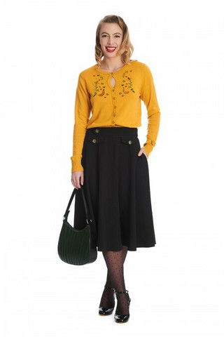 Book Club Swing Skirt, musta kellohame