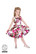 Kids Audrey 50s Cream Floral Swing Dress, lasten kellomekko
